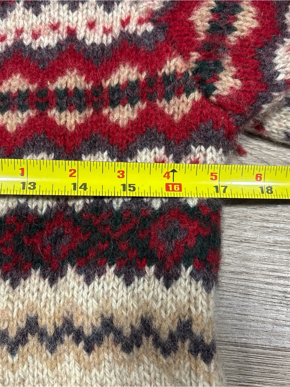 Vintage Woolrich Woman Sweater M (Fit S) Fair Isle Chunky Knit Wool Cottagecore - Picture 4 of 7
